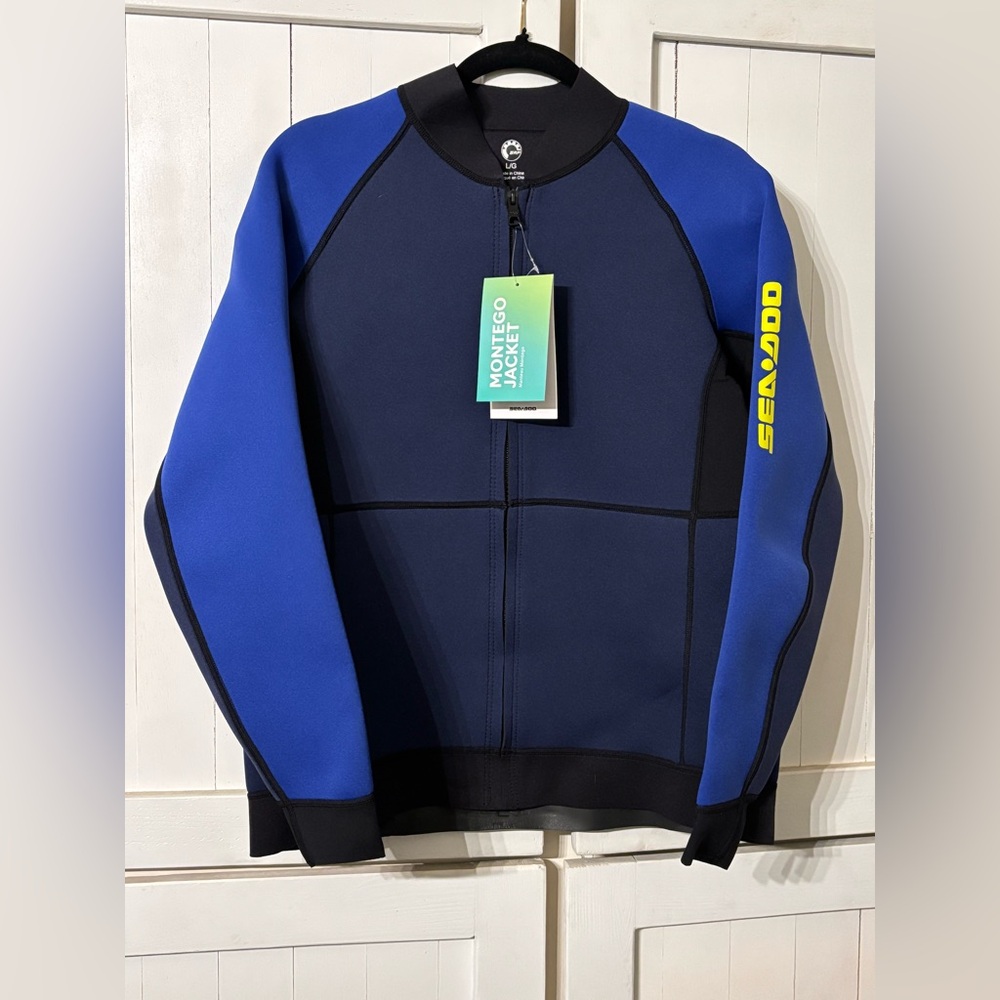 Men's Neoprene Performance Jacket - Blue and Black